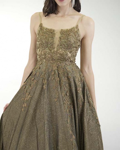 VESTIDO PR GRAN GALA CON BRILLO