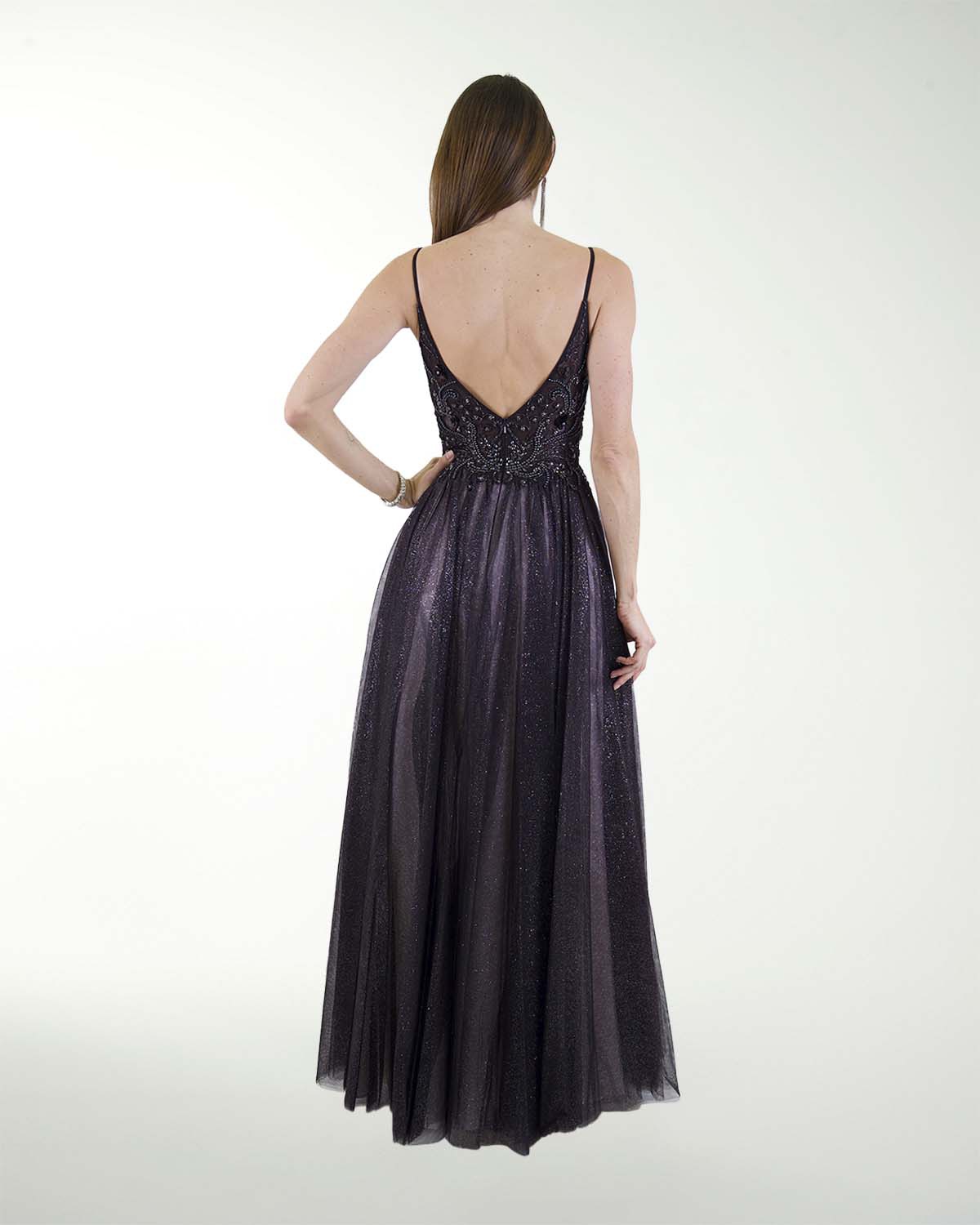 VESTIDO PR GRAN GALA CON BRILLO