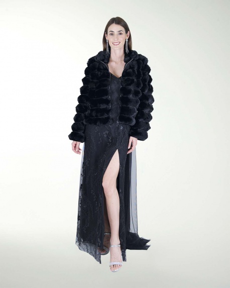 CHAMARRA DE PELO SINTETICO