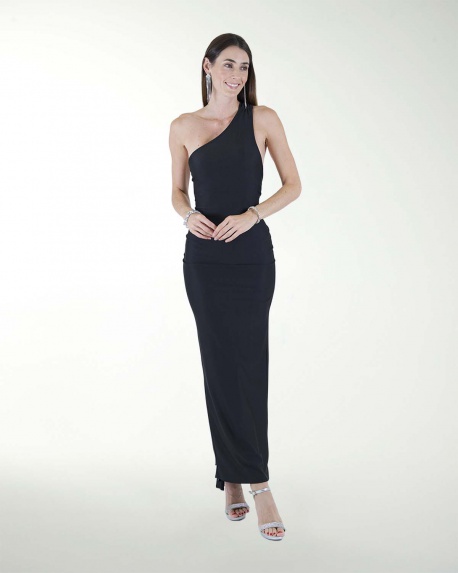 VESTIDO CL HALTER CON DRAPEADO