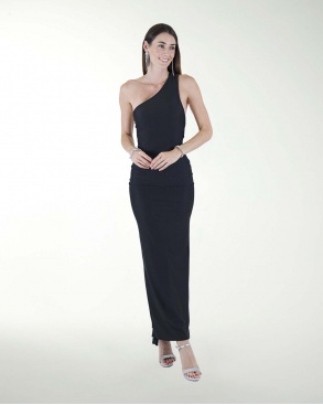 VESTIDO CL HALTER CON DRAPEADO