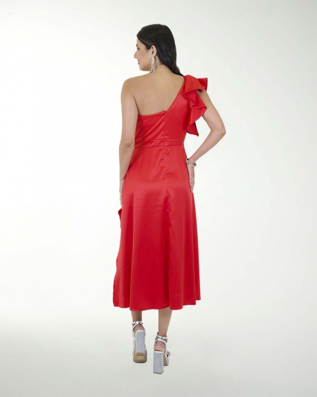 VESTIDO CC SATIN STRECH MIDI