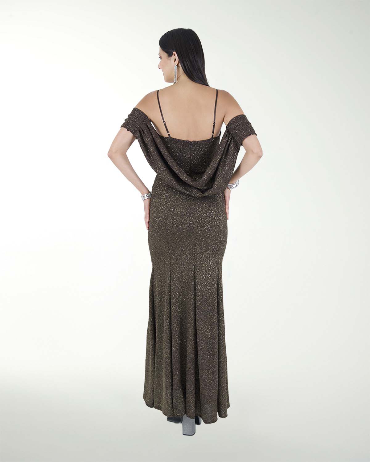 VESTIDO CL DRAPEADO CORTE SIRENA