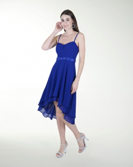 VESTIDO CC A DESNIVEL CON MOÃO