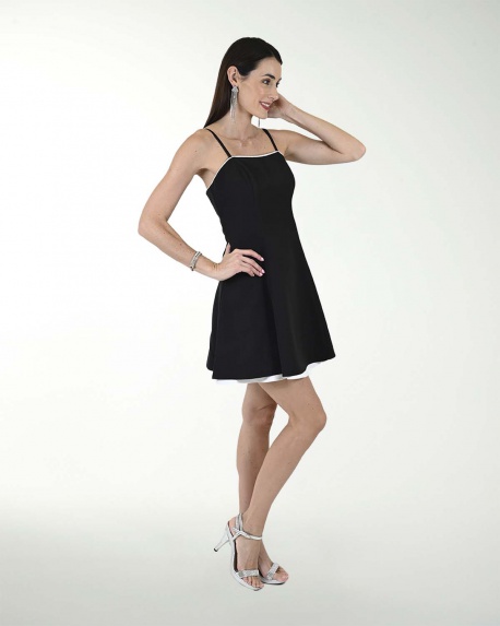 VESTIDO CA  BARBIE LISO COMBINADO