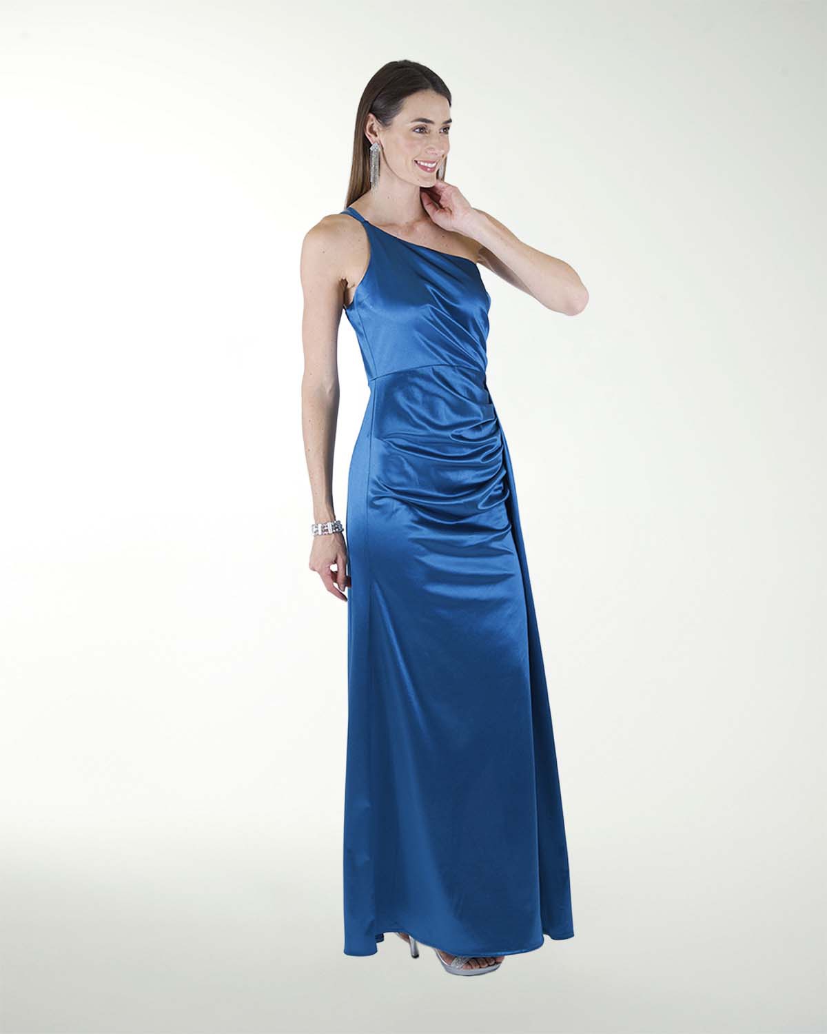 VESTIDO CL WARP DE UN HOMBRO DRAPEADO