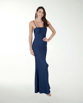 VESTIDO CL COLOMBIANA DRAPEADO CON ABERTURA