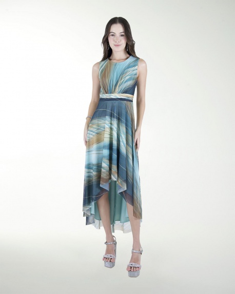 VESTIDO DA CON FALDA ASIMETRICA