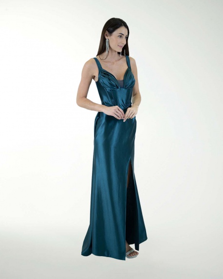 VESTIDO CL CORSET CON DRAPEADO