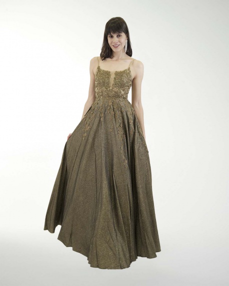 VESTIDO PR GRAN GALA CON BRILLO