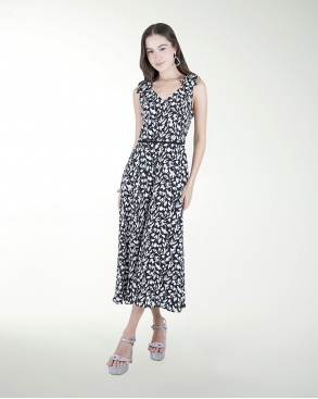 VESTIDO CASUAL CON MOÑOS EN HOMBROS