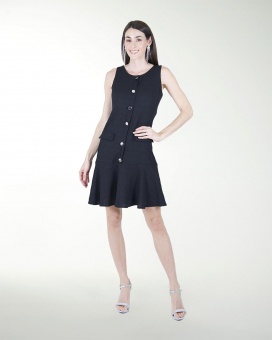 VESTIDO CA BOTONES ESCOTE REDONDO