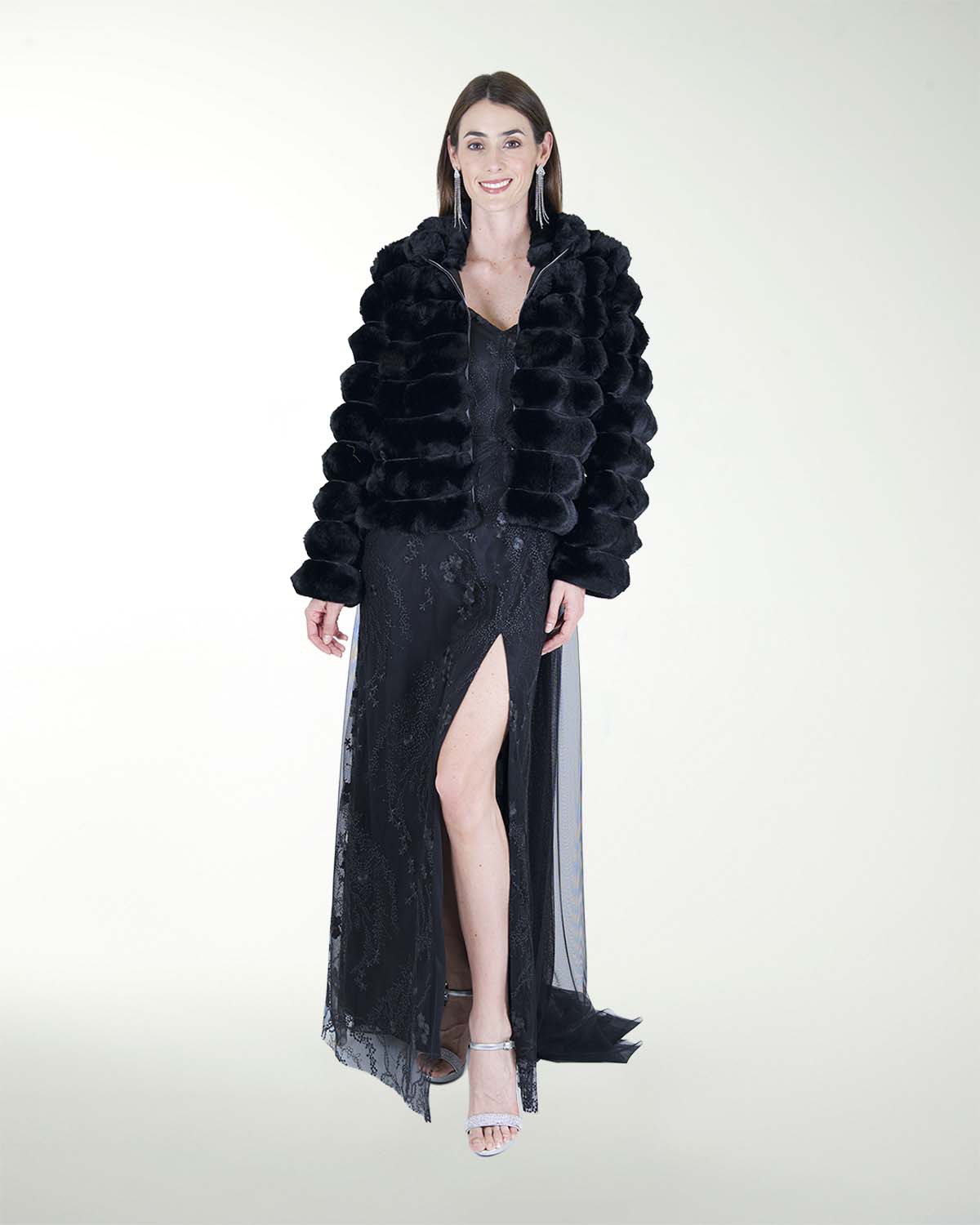 CHAMARRA DE PELO SINTETICO