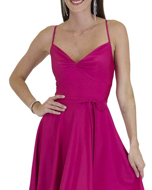 VESTIDO ANT COLOMBIANA LISO CON JARETAS