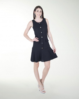 VESTIDO CA BOTONES ESCOTE REDONDO