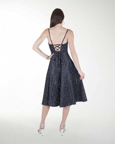 VESTIDO CA HALTER CON JARETAS EN LA ESPALDA