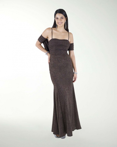 VESTIDO CL DRAPEADO CORTE SIRENA