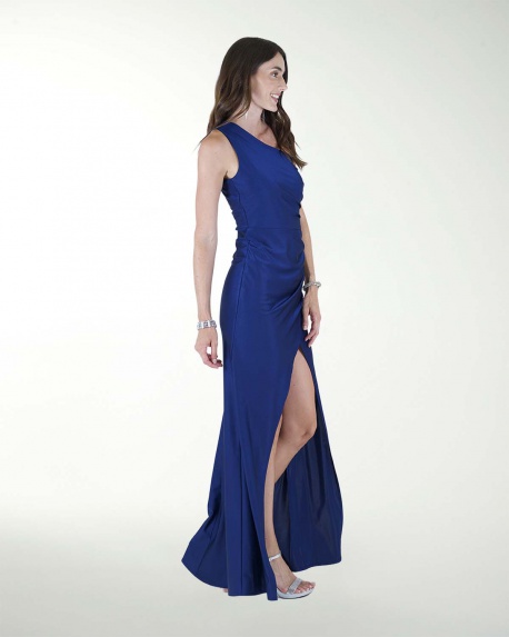 VESTIDO CL DE UN HOMBRO DRAPEADO