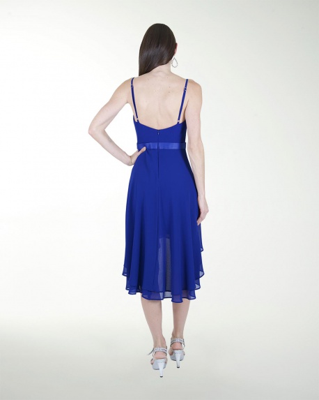 VESTIDO CC A DESNIVEL CON MOÃO