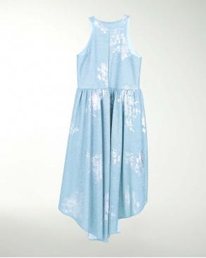 VESTIDO NIÑA EN DESNIVEL ESTAMPADO