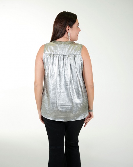 BLUSA TV  CHIFON METALIC