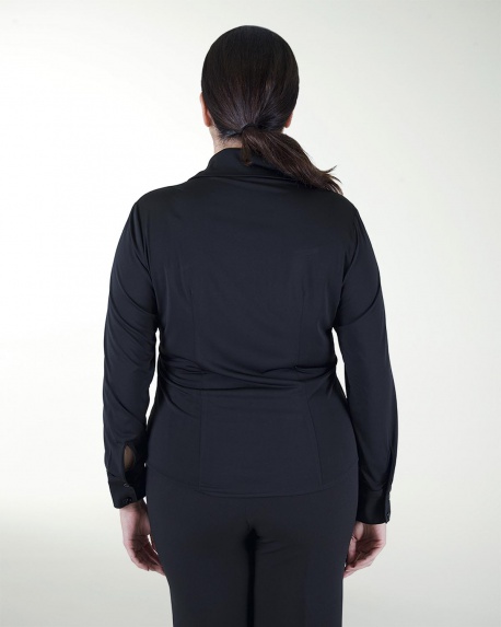 BLUSA CUELLO CAMISERO MANGA LARGA Y BOTONES