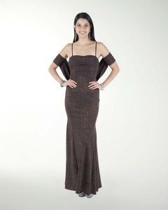 VESTIDO CL DRAPEADO CORTE SIRENA