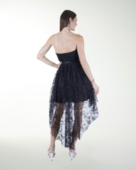 VESTIDO CC IMPERIAL GLITER LARGO IRREGULAR