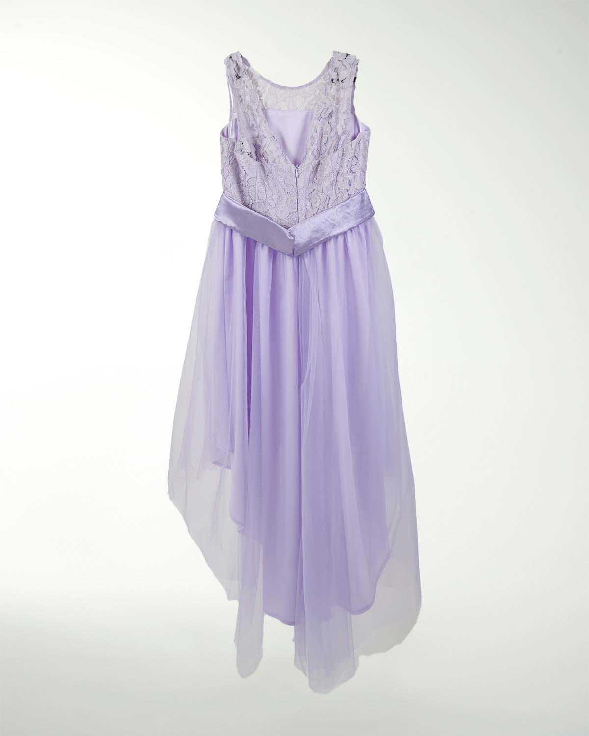 VESTIDO NI 12 14 16 ENCAJE  LARGO IRREGULAR