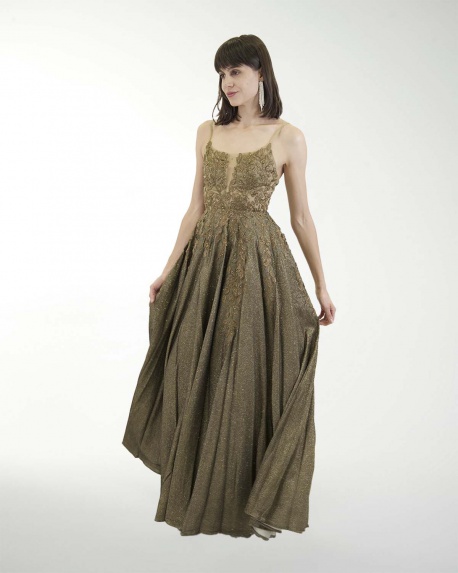 VESTIDO PR GRAN GALA CON BRILLO