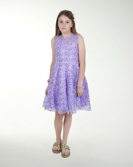 VESTIDO NI 12 14 16 TUL BORDADO CIRCULAR