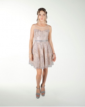 VESTIDO CC CON TRANSPARENCIA