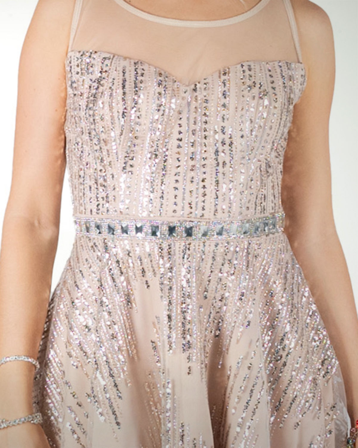 VESTIDO CC CON TRANSPARENCIA