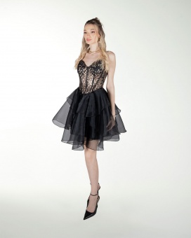 VESTIDO CC CORSET CON BRILLO