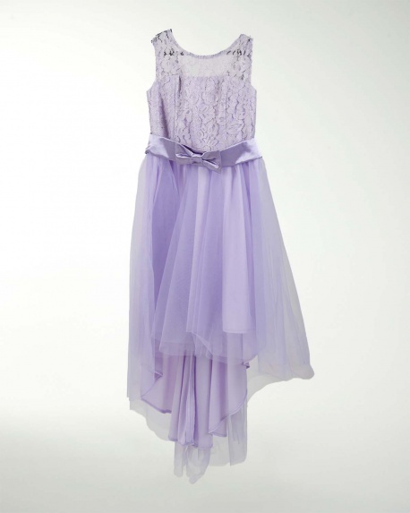 VESTIDO NI 12 14 16 ENCAJE  LARGO IRREGULAR