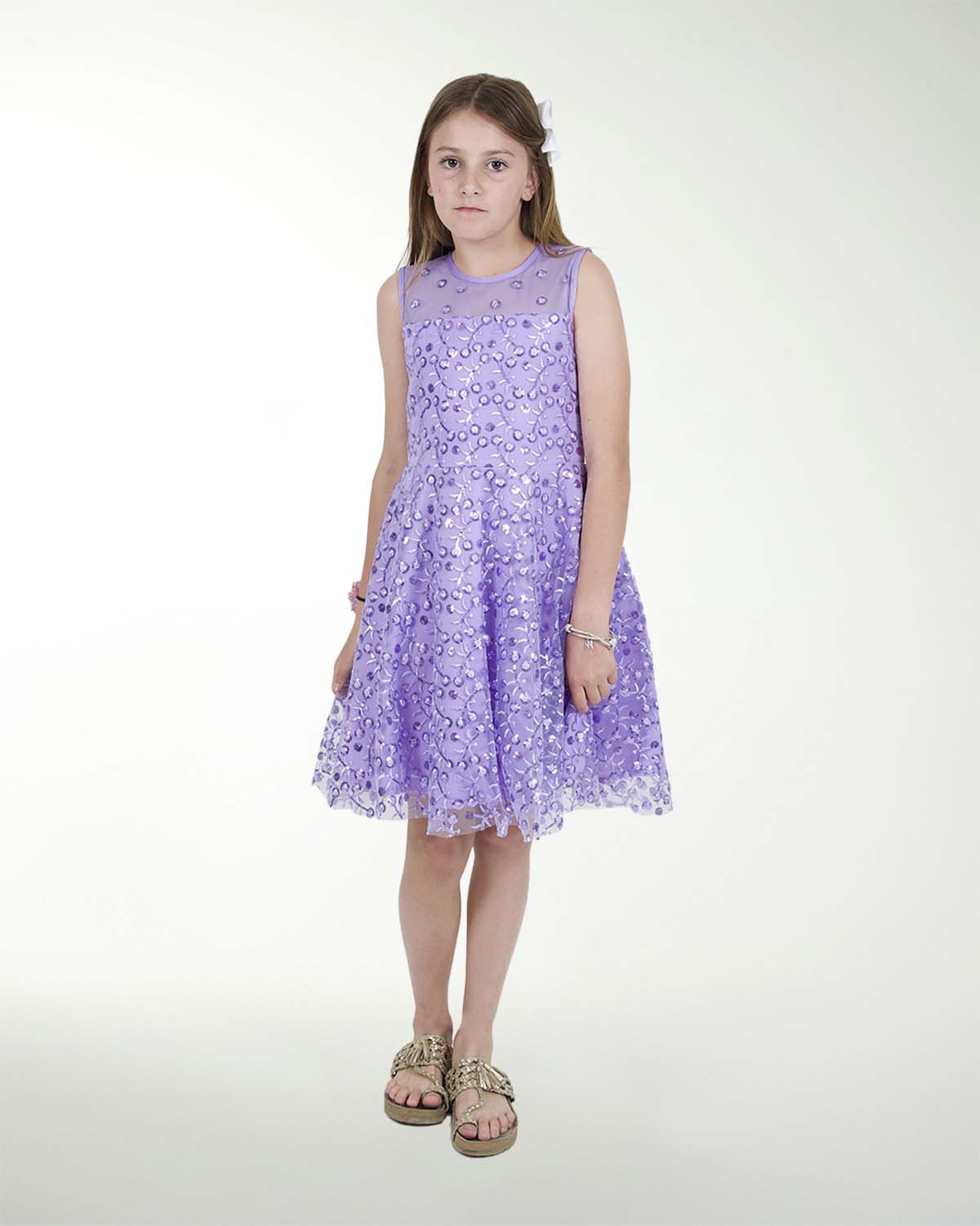 VESTIDO NI 12 14 16 TUL BORDADO CIRCULAR