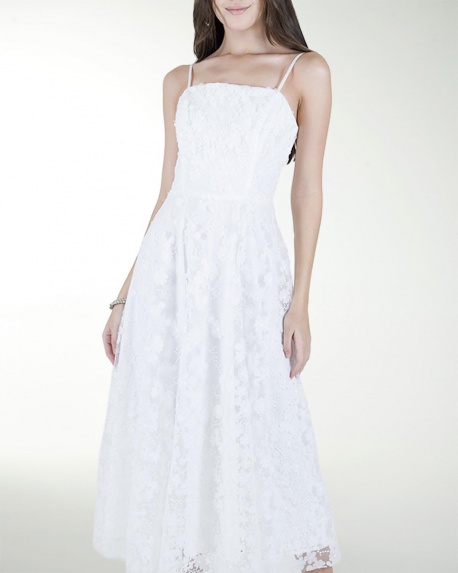 VESTIDO CC BLA LARGO MIDI