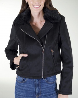 CHAQUETA CORTA CON PELO SINTETICO