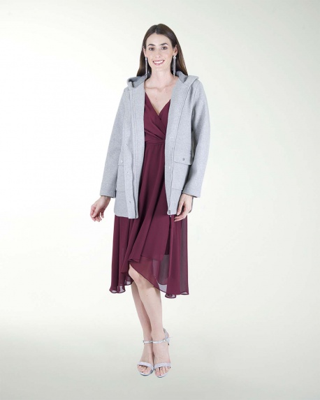 CHAMARRA OVERSIZE CON GORRO