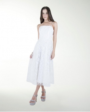 VESTIDO CC BLANCO LARGO MIDI