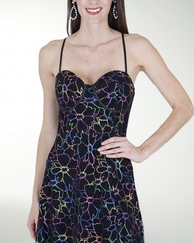 VESTIDO CL CORSET CON ABERTURA