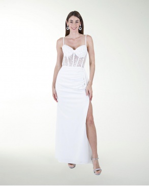 VESTIDO CL BLANCO TIPO CORSET