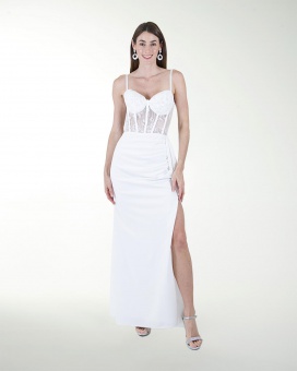 VESTIDO CL BLA TIPO CORSET