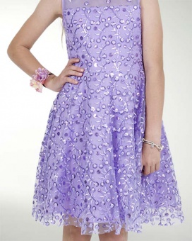 VESTIDO NI 12 14 16 TUL BORDADO CIRCULAR