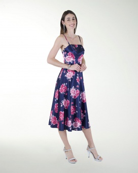 VESTIDO CC ESTAMPADO LARGO MIDI