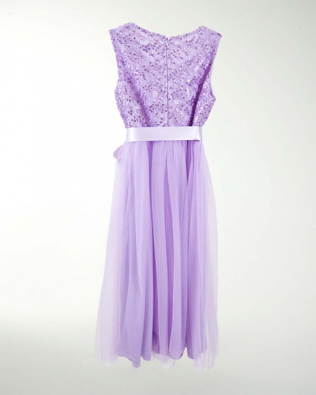 VESTIDO NI  12 14 16  BORDADO LENTEJUELA RECTO