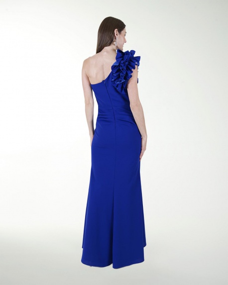 VESTIDO CL DE UN HOMBRO CON ADORNO