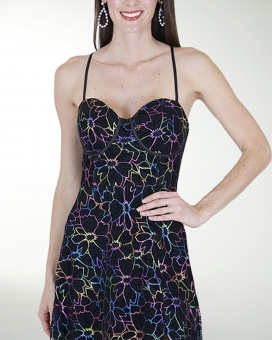 VESTIDO CL CORSET CON ABERTURA