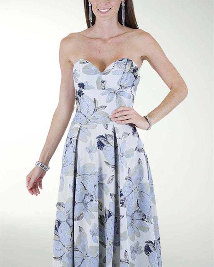 VESTIDO CL STRAPLESS CORTE PRINCESA