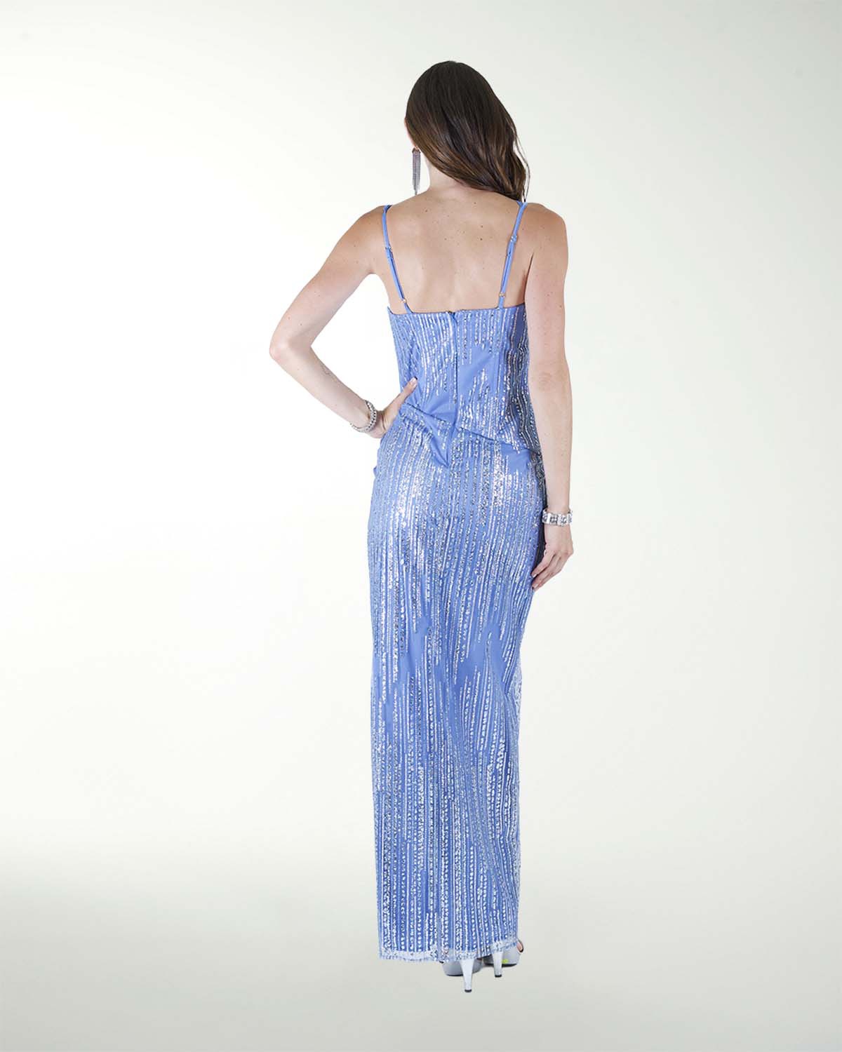 VESTIDO CL CORSET CON ABERTURA